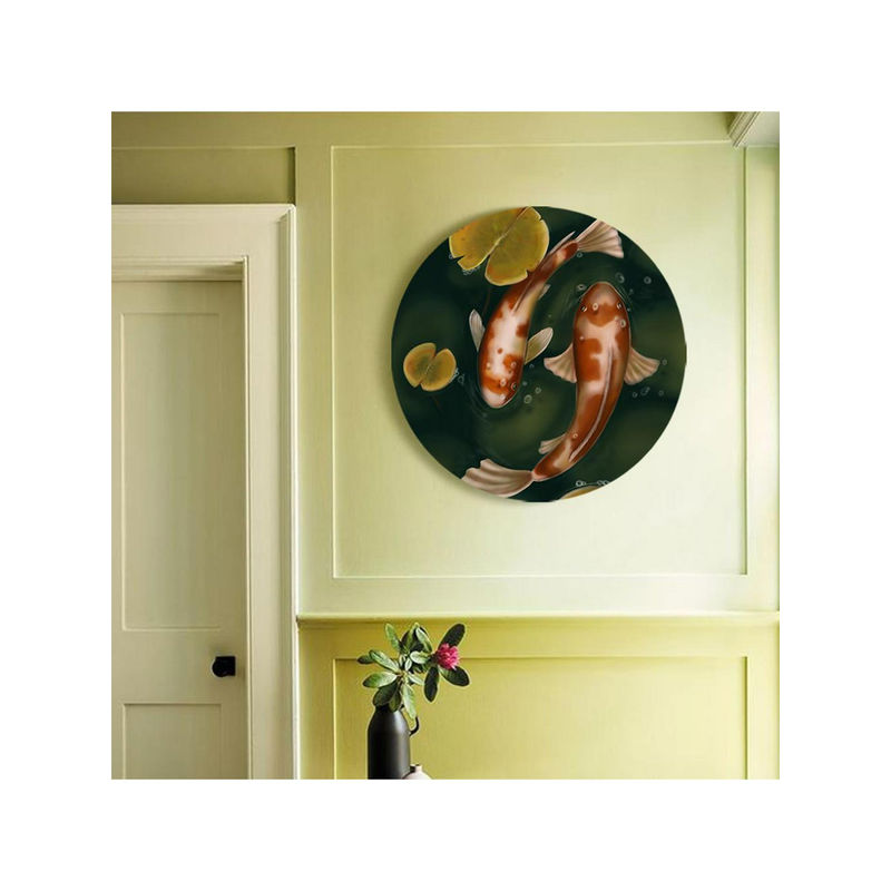 The Artment Prosperity With Koi Canvas Matte Finish Multi (Small)