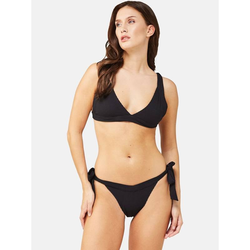 G Heist Women Stretchable Ribbed Swim Swimwear Bra and Panty (XS)