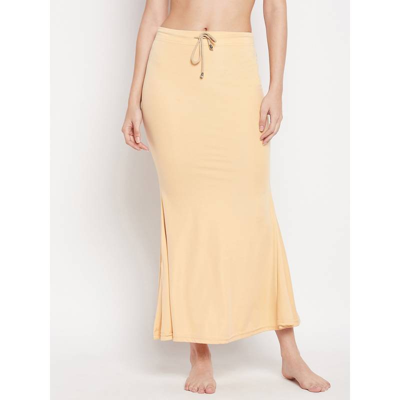 G Heist Women Nude Solid Skinny Fit Saree Shapewear (XL)