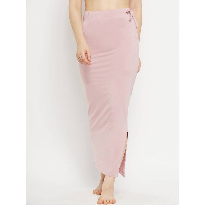 G Heist Women Pink Solid Seamless Saree Shapewear (L)