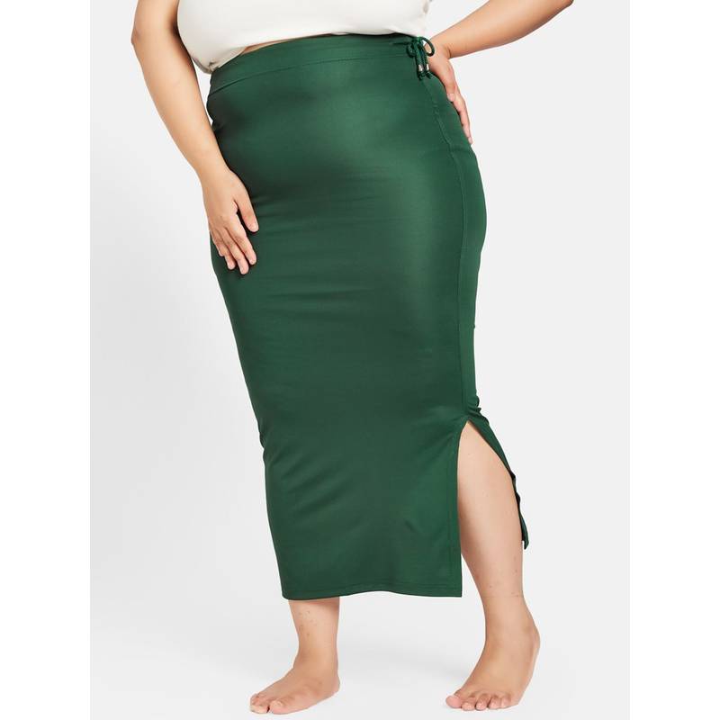 G Heist Olive Plus Size Seamless Side Drawstring Saree Shapewear (L)