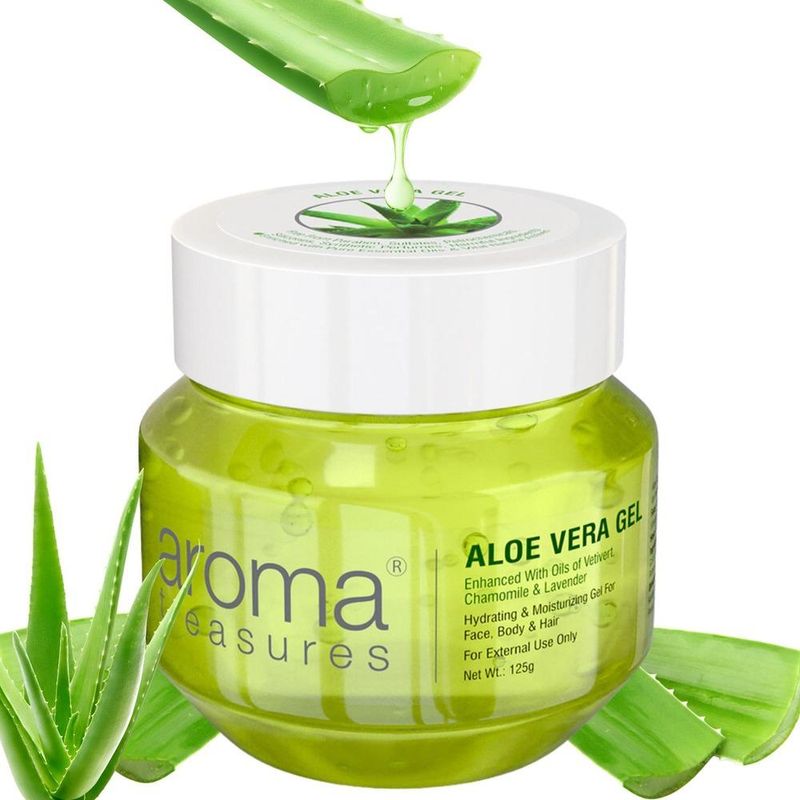 Aroma Treasures Ale Vera Gel For Skin, Body & Hair Enriched With Pure Essential Oils