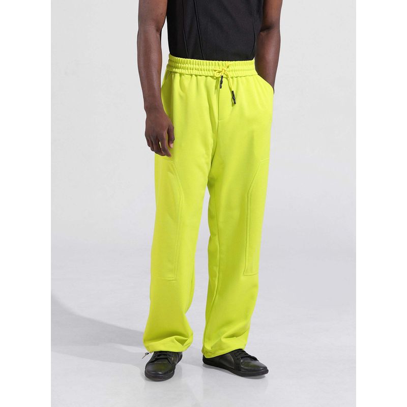 The Indian Garage Co Green Solid Loose Fit Trackpant (30)