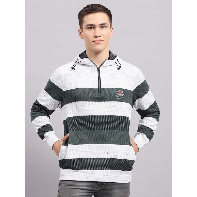 Monte Carlo Green Stripes Regular Fit Hoodie (XL)