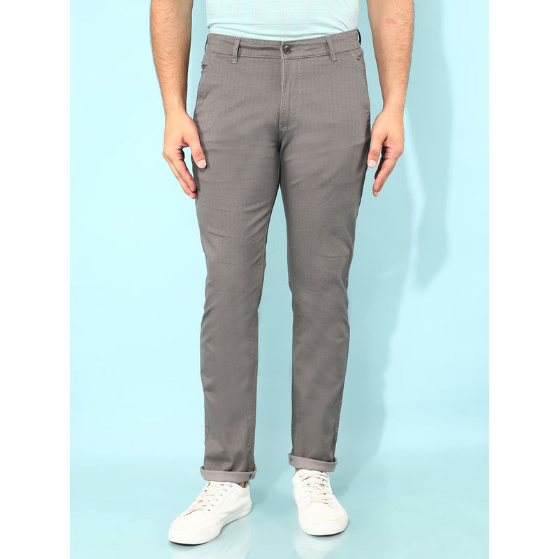 CRIMSOUNE CLUB Mens Grey Printed Trousers (30)