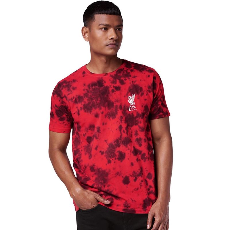 Buy The Souled Store Men Official Liverpool FC Tie Dye Red and Black T ...