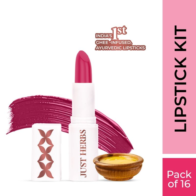 Just Herbs Ayurvedic Matte Lipstick - Mauve Pink Shade no. 11