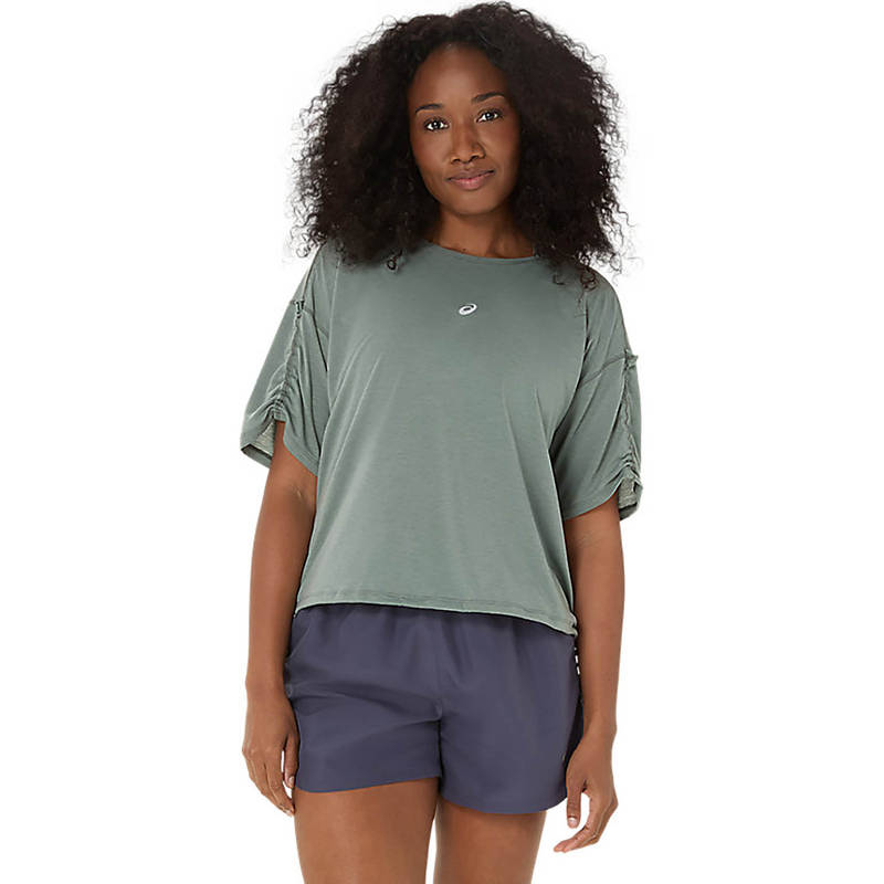 ASICS Women's Monument Green Nagino Run Adjustable Top (XS)