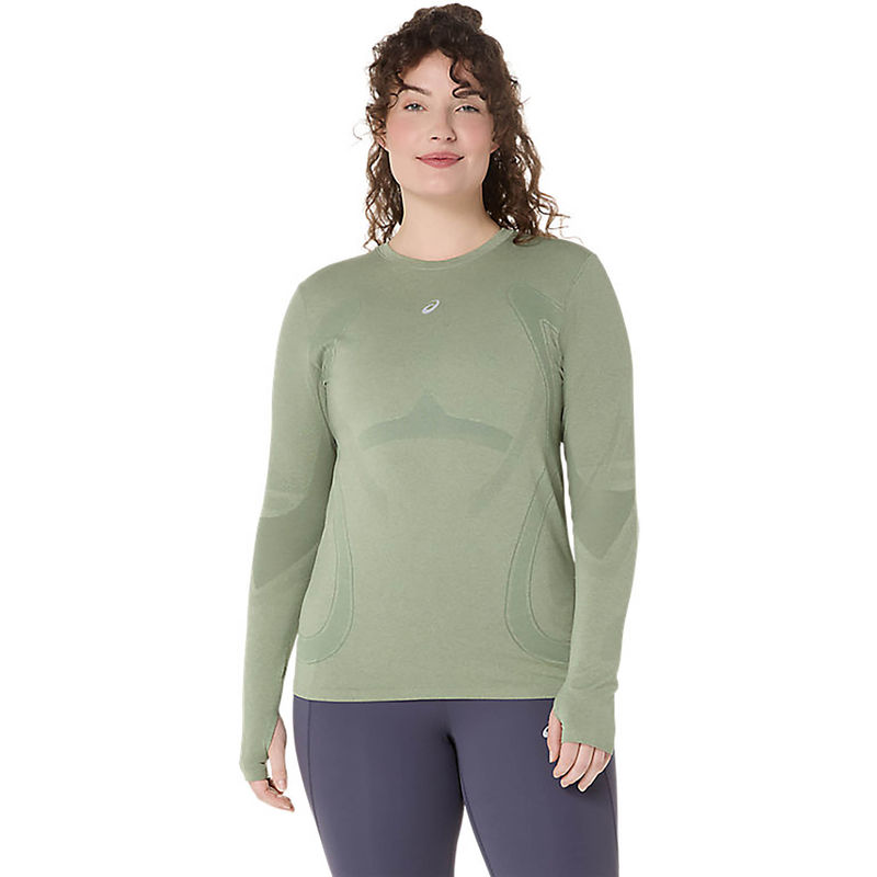 ASICS Women's Monument Green Whisper Green Road Seamless Top (XS)