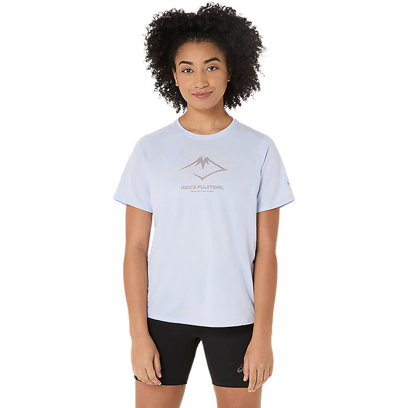 ASICS Women's White Fade Fujitrail Logo Top (XS)