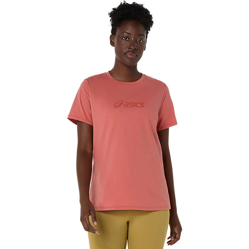 ASICS Women's Dark Pink Clay Training Core Logo Tee (XS)