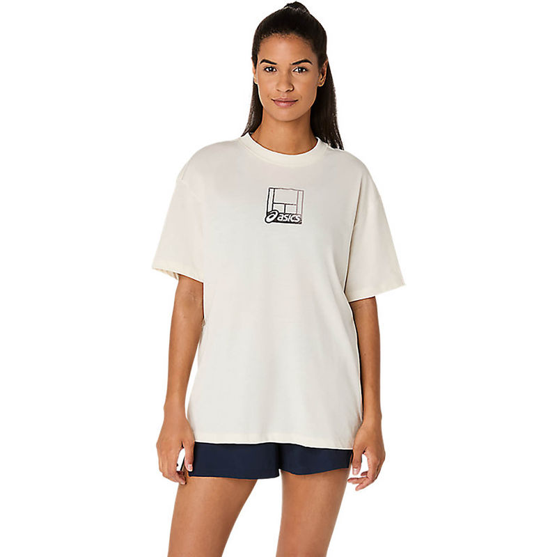 ASICS Women's White Court Core Graphic Tee (XS)