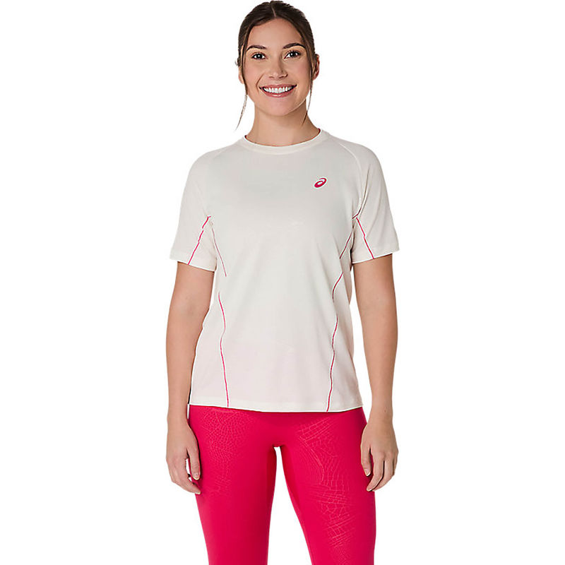 ASICS Women's Off White Game All Over Print Ss Top (XS)