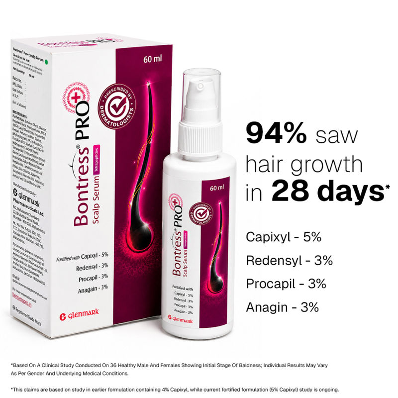 Bontress Pro+ Hair Serum With Tetrapeptides - Redensyl, Procapil, Capixyl, Anagain