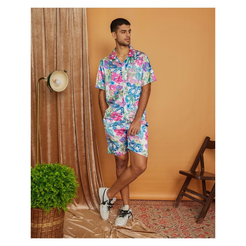 CLUBHAVANA Garden Gala Premium Soft Satin Shorts (S)