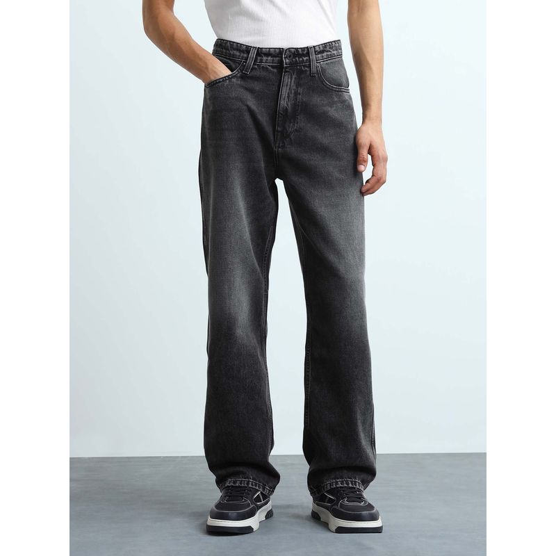 Flying Machine Mens Cobain Loose Fit Whiskered Jeans (28)