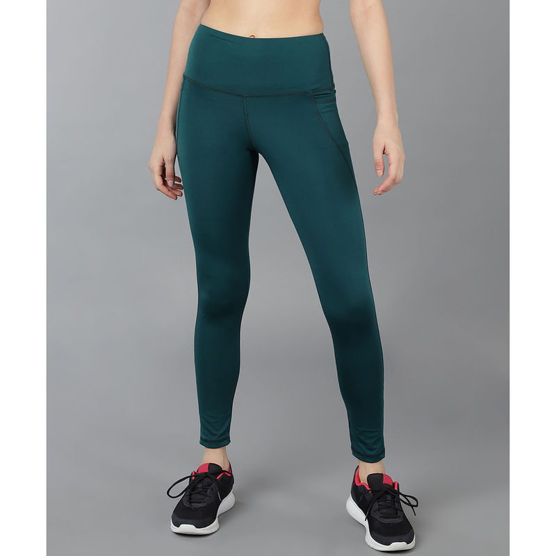 Rock Paper Scissors Green Skinny Gym Tights (M)