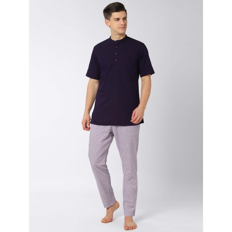 Peter England Men Purple Neem Tulsi Loungewear Combo (Set of 2) Buy