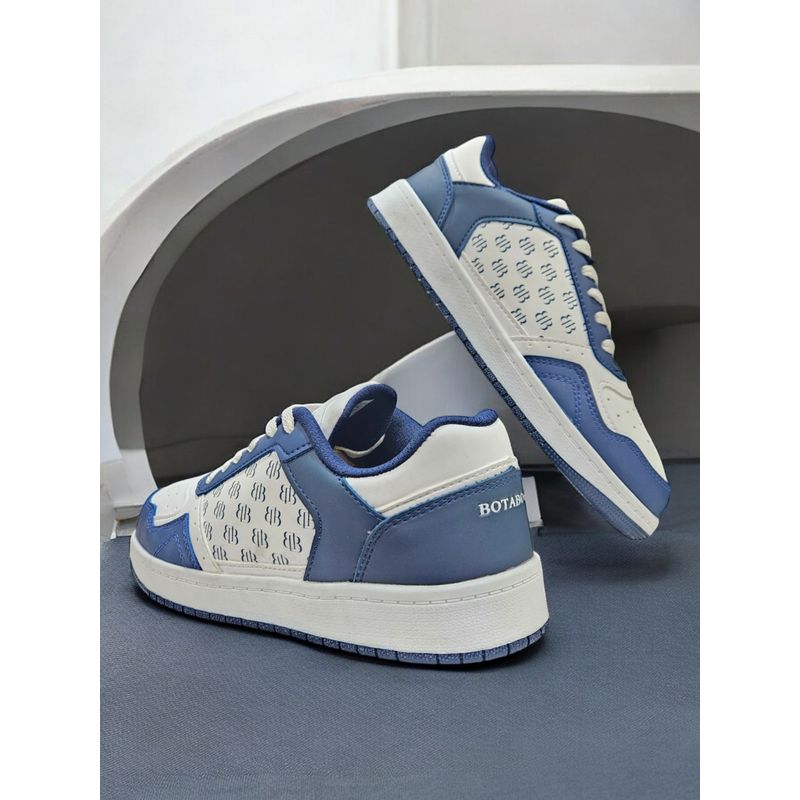 BOTABOCHI Men Trigger Warning Rambo Blue & White Sneakers (UK 6)