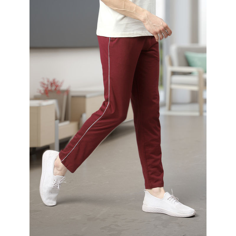 ALMO Fresco Slim Fit Cotton Track Pants - Purple (S)