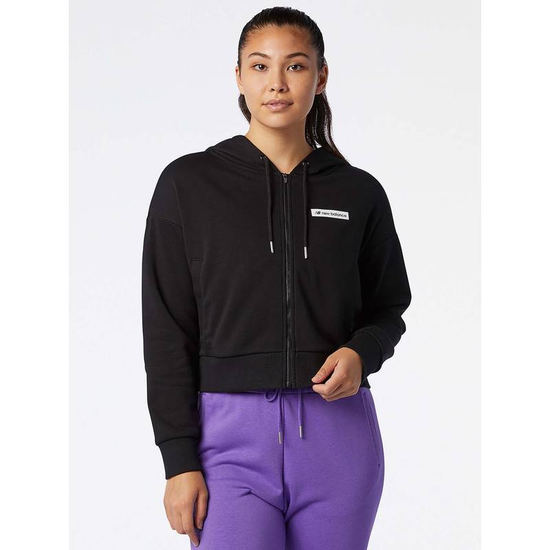 New Balance Women Black Graphic Jacket (M)