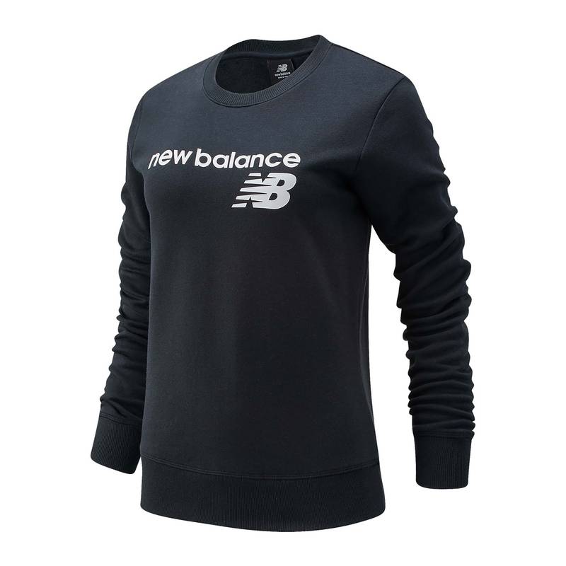 New Balance Women Black Solid Sweatshirt (L)