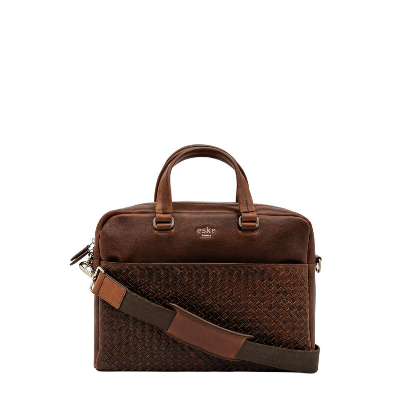 Buy Eske Brooks Leather Laptop Bag,Brown Online
