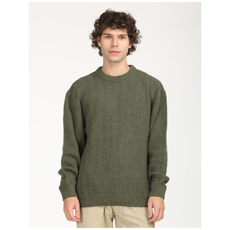 Levi's Mens Olive Crew Neck Sweater (L)