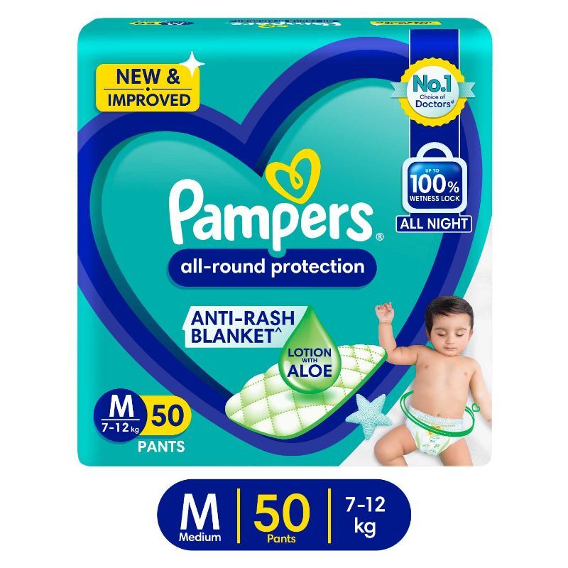 Pampers New Diapers Pants Medium - 50 Pack