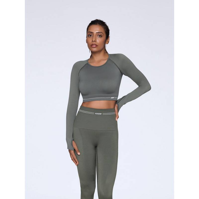 FEIER Olive Slink Long Sleeve T-Shirt (S)