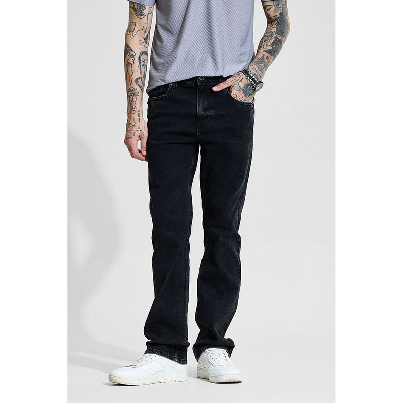 Snitch Black Solid Comfortable Casual Jeans for Men (36)
