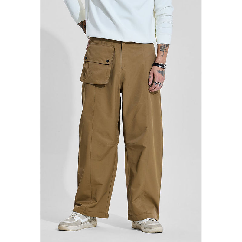 Snitch Khaki Loose Fit Trouser (34)