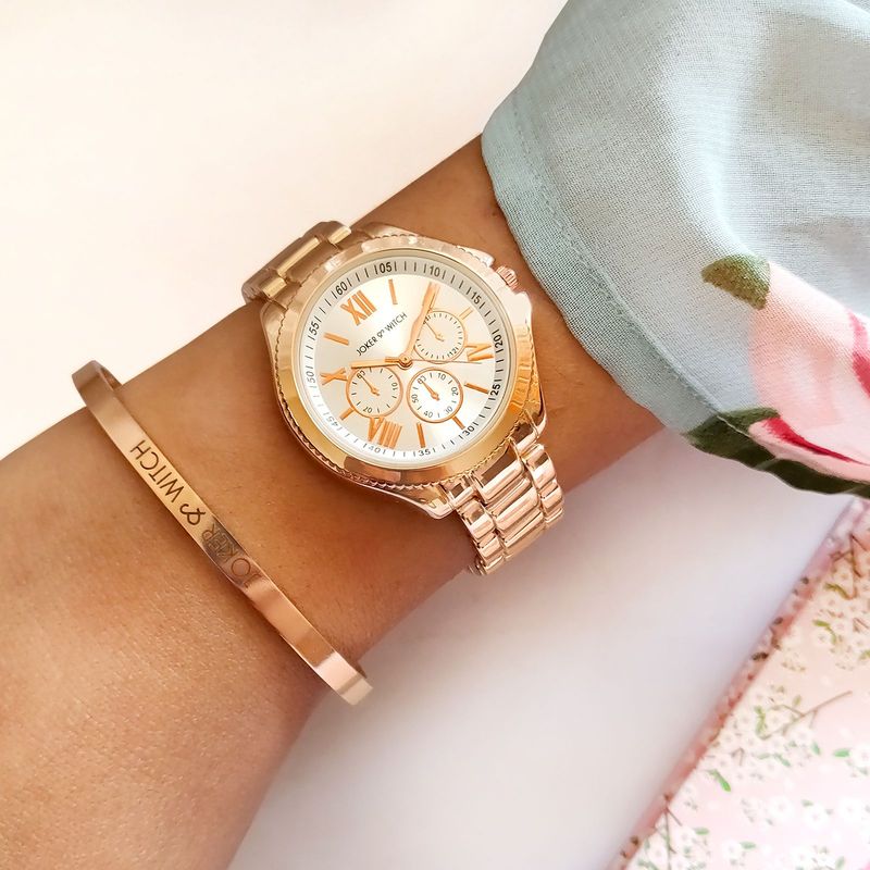 Joker & Witch Tacy Rosegold Watch Bracelet Stack For Women