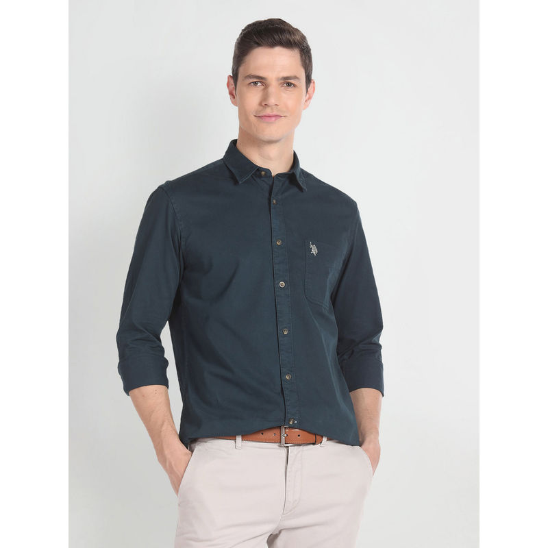 U.S. Polo Assn. Denim Co. Solid Slim Shirt (XL)