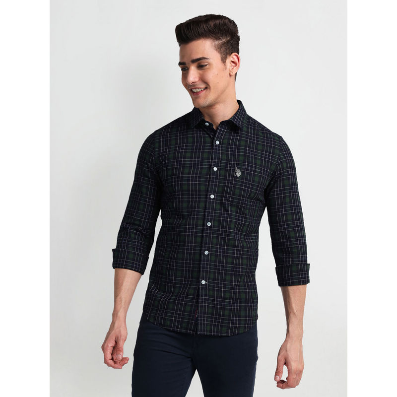 U.S. Polo Assn. Denim Co. Tartan Check Twill Shirt (38)