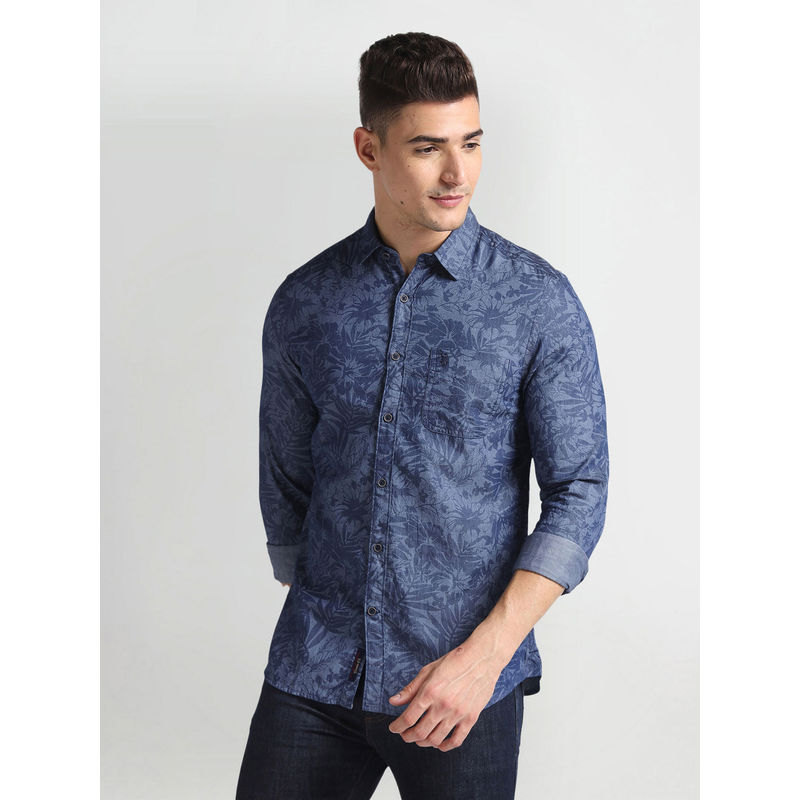 U.S. Polo Assn. Denim Co. Print Chambray Shirt (3XL)