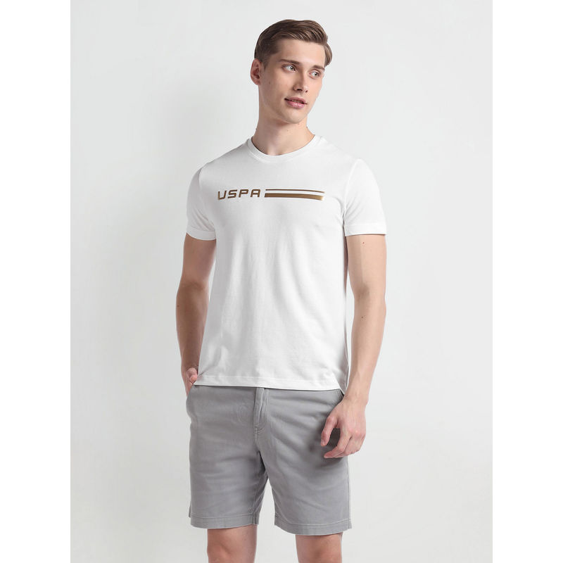 U.S. Polo Assn. Denim Co. Brand Print Pique T-Shirt (L)