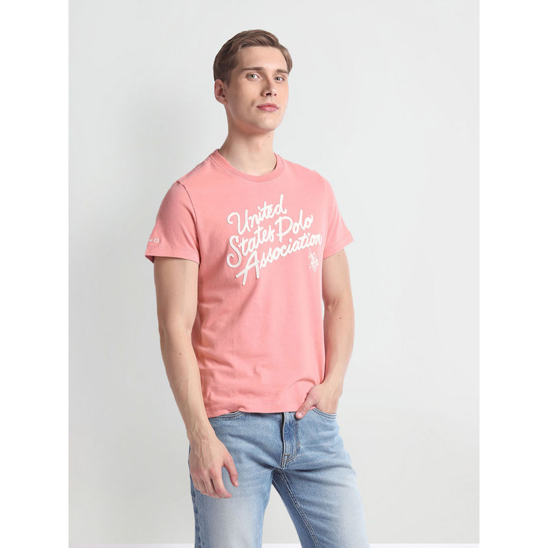 U.S. Polo Assn. Denim Co. Round Neck Brand Embroidered T-Shirt (L)