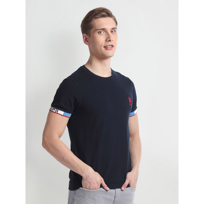U.S. Polo Assn. Denim Co. Round Neck Brand Tape T-Shirt (S)