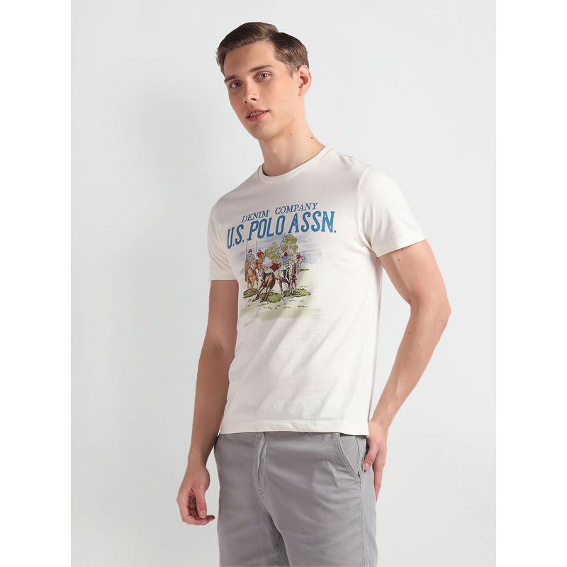 U.S. Polo Assn. Denim Co. Brand Print Cotton T-Shirt (L)