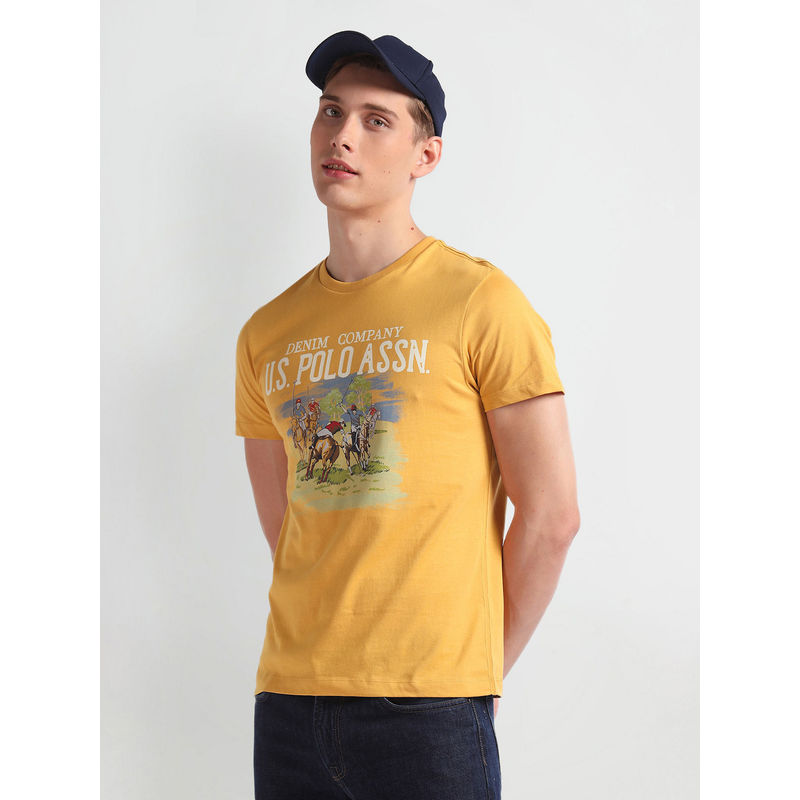 U.S. Polo Assn. Denim Co. Brand Print Cotton T-Shirt (M)