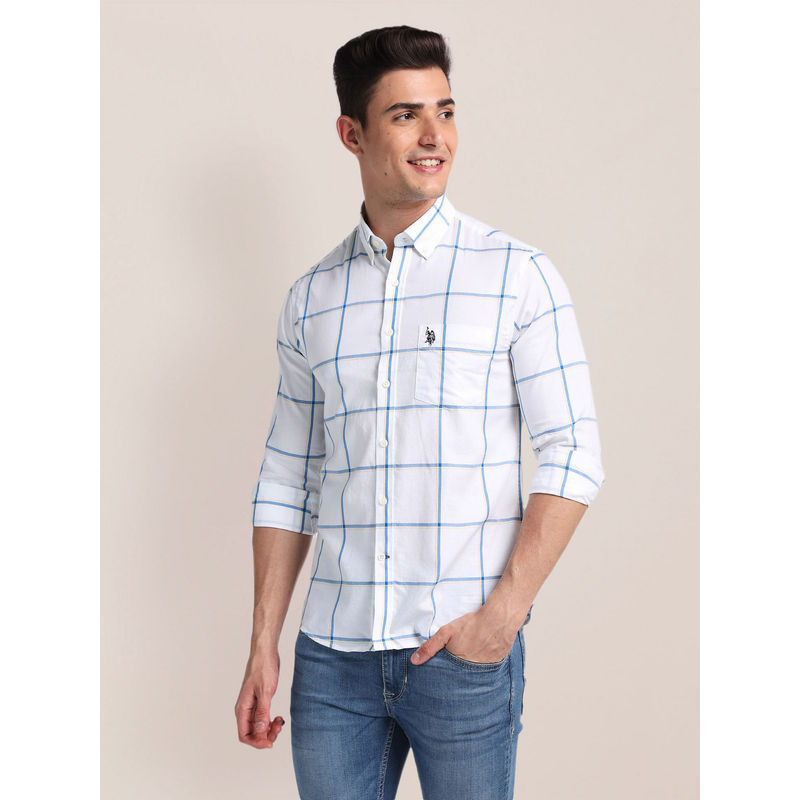 U.S. POLO ASSN. Windowpane Check Dobby Shirt (42)