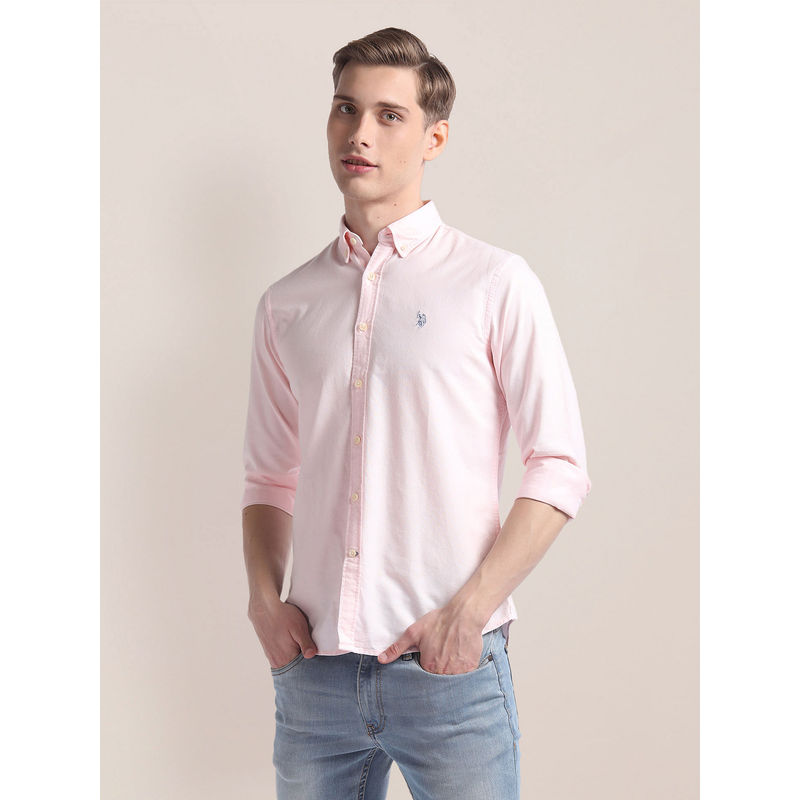 U.S. POLO ASSN. Solid Dobby Shirt (L)