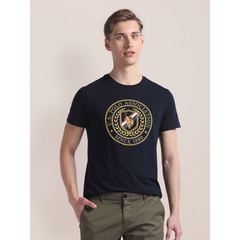 U.S. POLO ASSN. Brand Print Cotton T-Shirt (M)