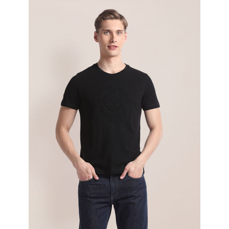 U.S. POLO ASSN. Self Design Slim T-Shirt (M)