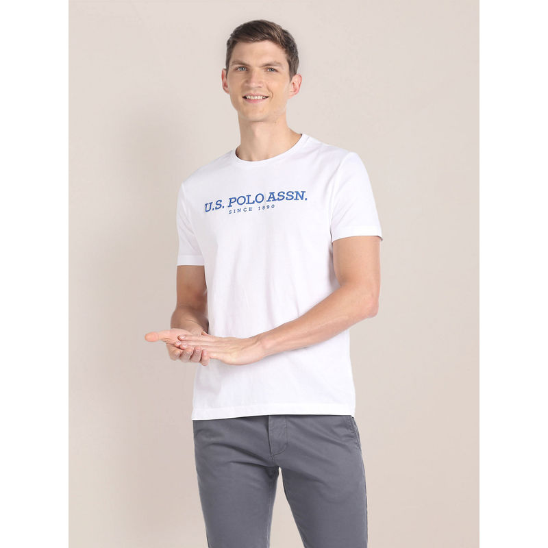 U.S. Polo Assn. Denim Co. Round Neck Brand Embroidered T-Shirt (L)