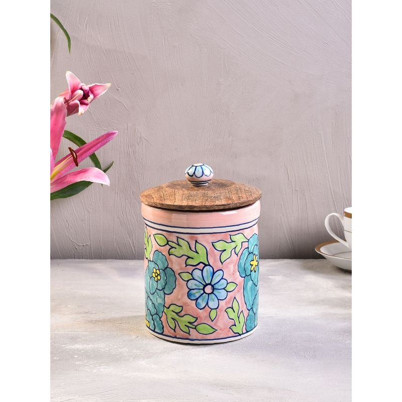 The 7 DeKor Ceramic Jar With Wooden Lid Buy The 7 DeKor Ceramic Jar