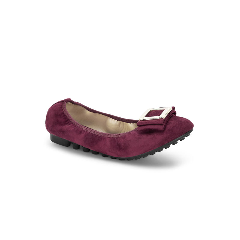 Ceriz Pansy Burgundy Ballerina Flats Buy Ceriz Pansy Burgundy Ballerina Flats Online at Best