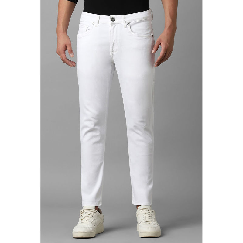 Louis Philippe Men White Smart Fit Jeans (36)