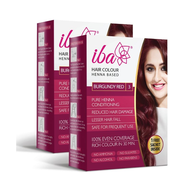 Buy IBA Hair Colour Burgundy Red (Pack Of 2) Online